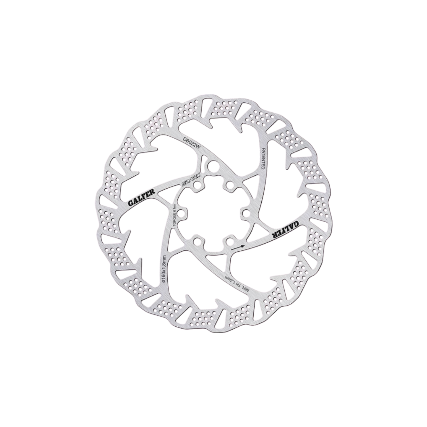 Galfer Shark MTB Disc Rotor - 6-bolt (1.8mm)