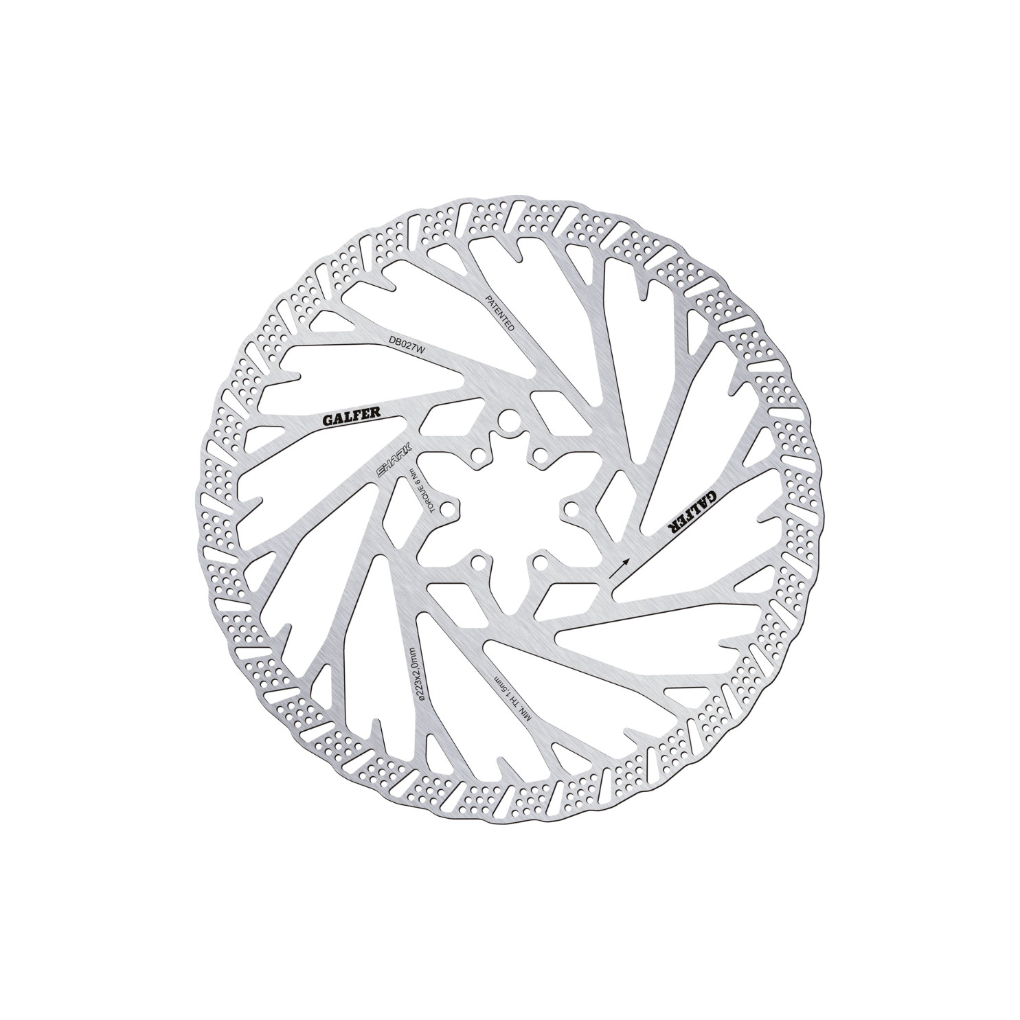Galfer Shark MTB Disc Rotor - 6-bolt (2.0mm)