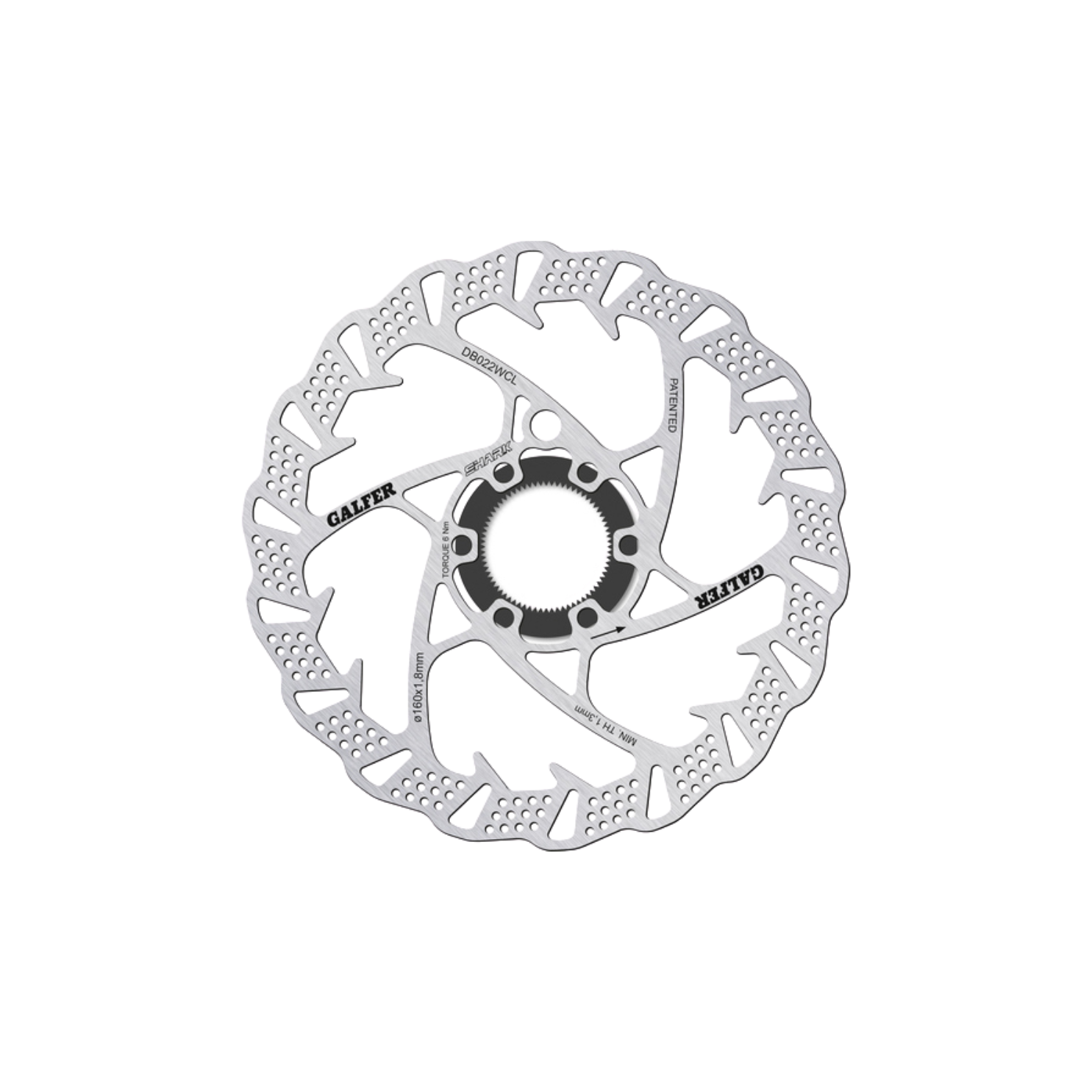 Galfer Shark MTB Disc Rotor - Centrelock (1.8mm)