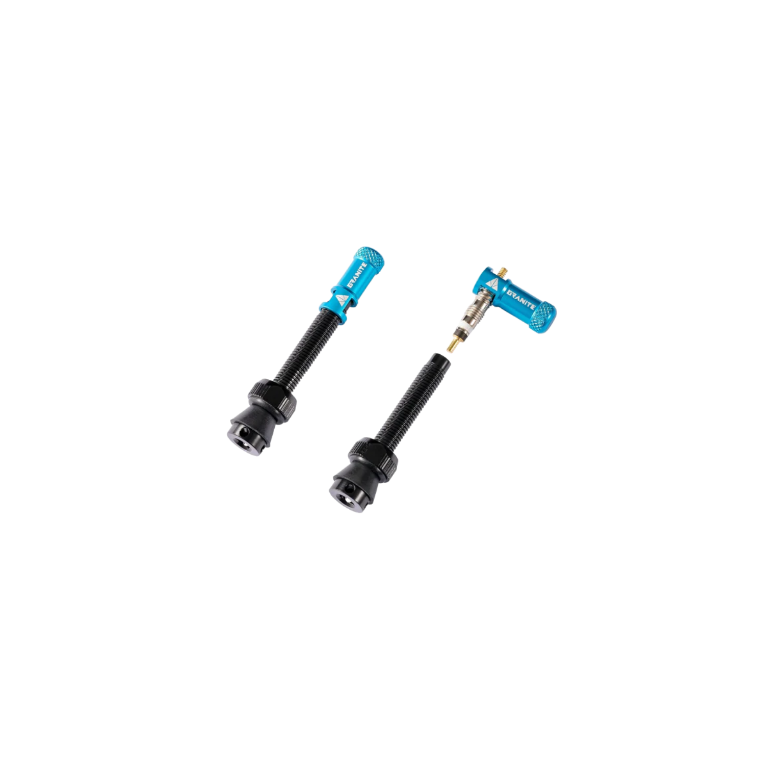 Granite Design Juicy Presta Valve Cap Kit - Black/Blue