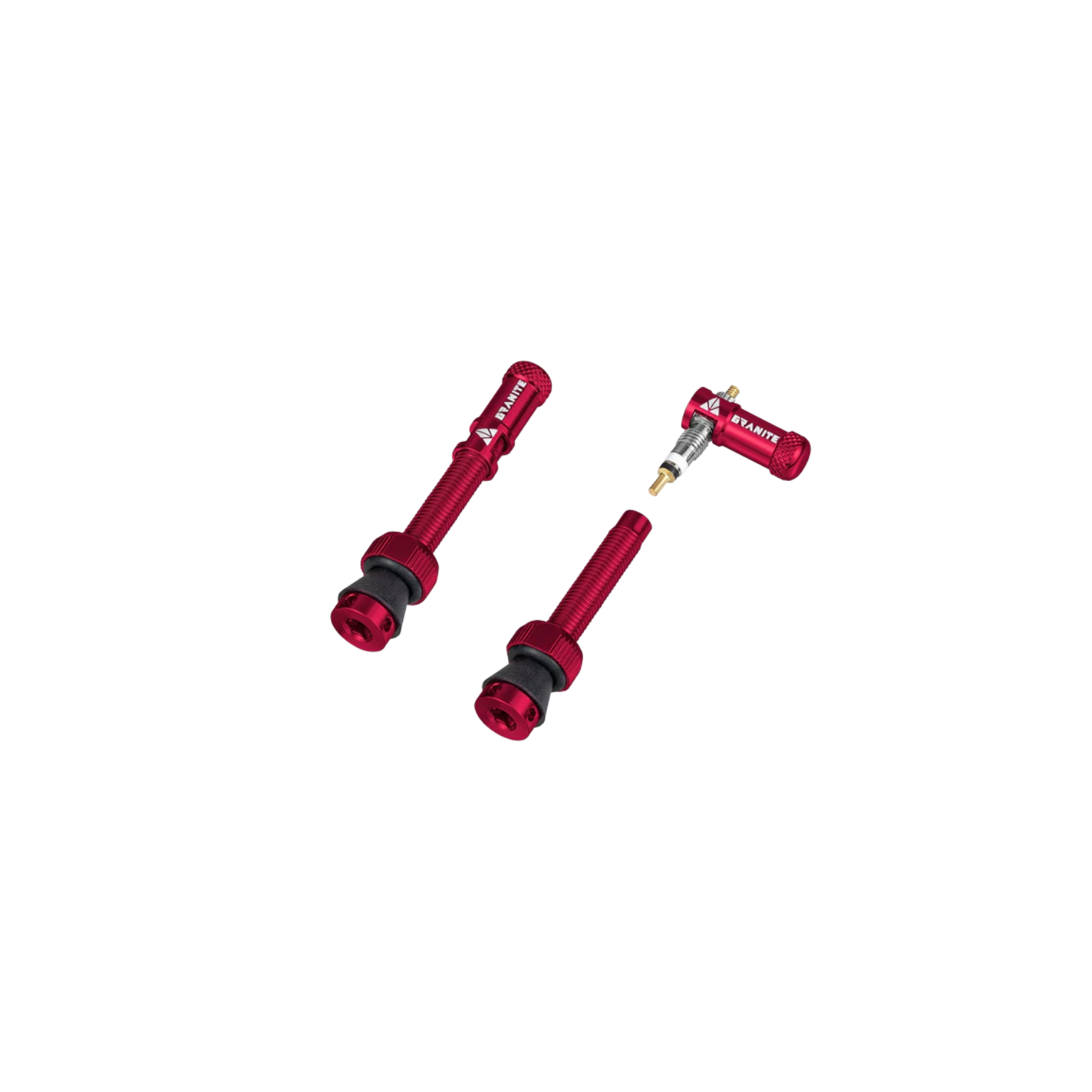 Granite Design Juicy Presta Valve Cap Kit - Red