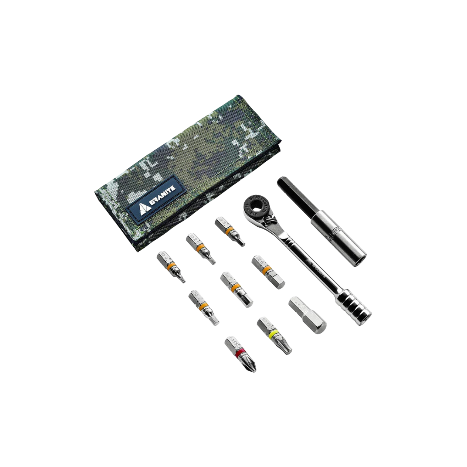 Granite Design Rocknroll Mini Ratchet Tool Kit - Camo Green