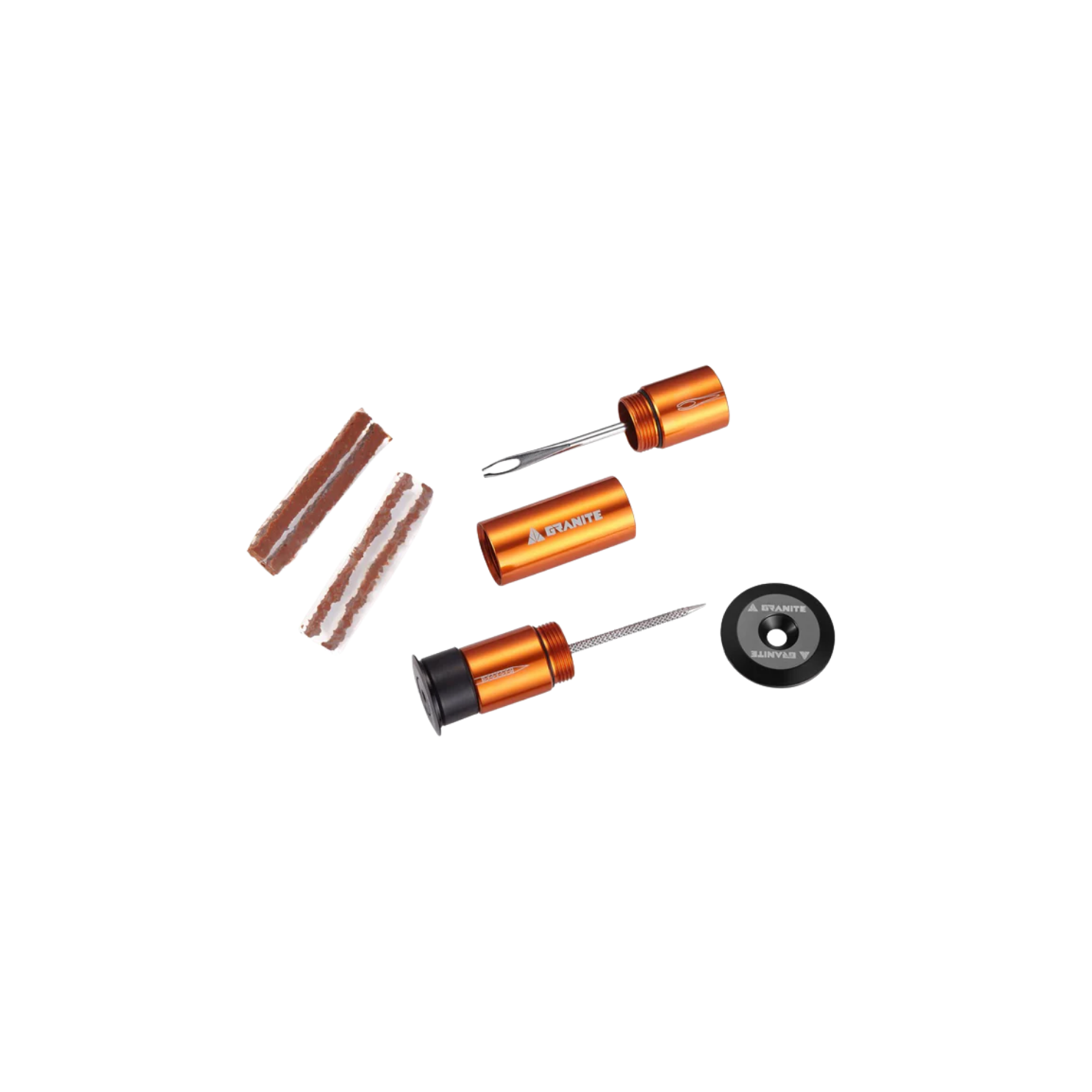 Granite Design Stash Tubeless Tyre Plug Kit - Orange
