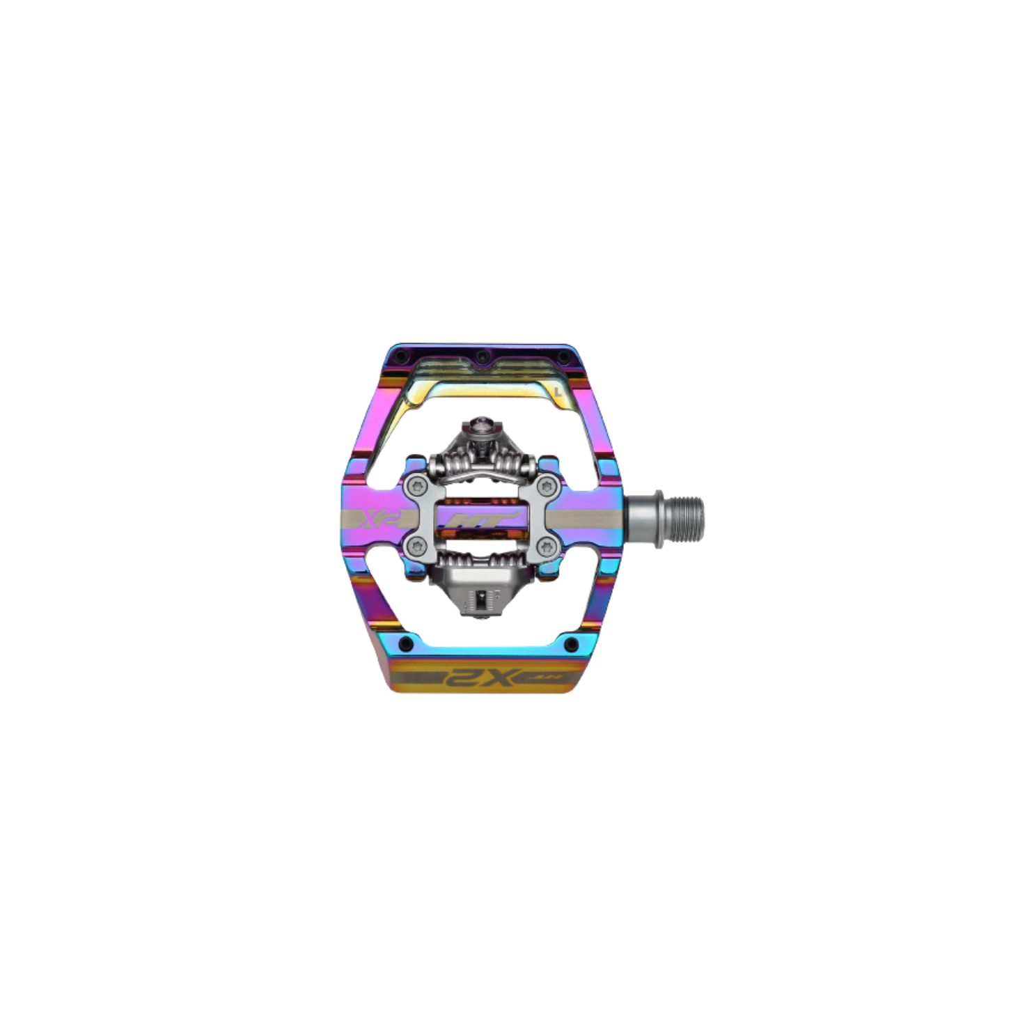 HT X2 DH Race Pedals - Oil Slick