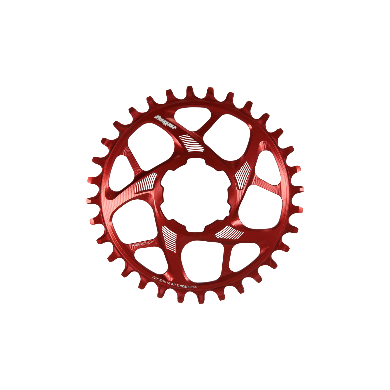 Hope RX Spiderless Chainring - Red
