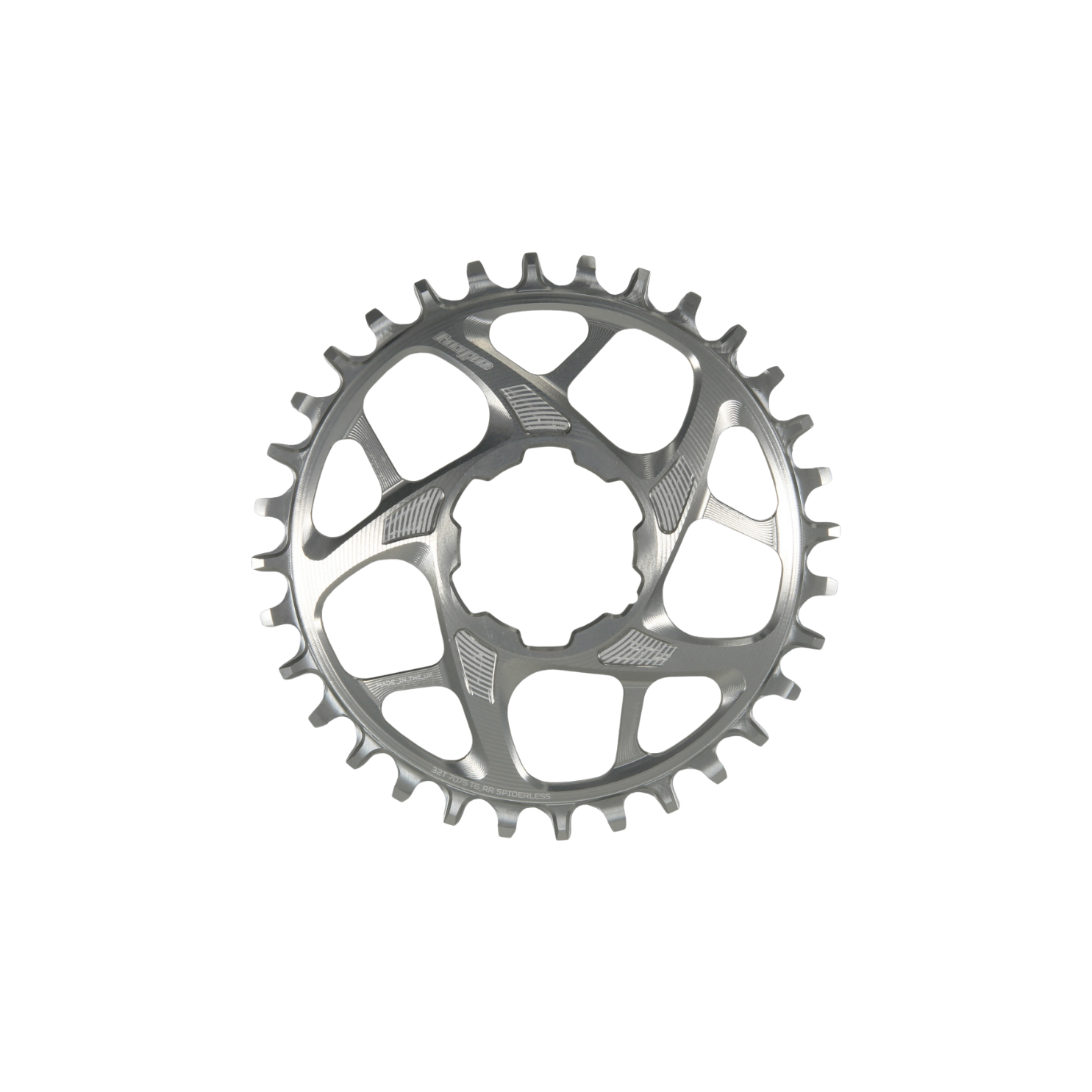 Hope RX Spiderless Chainring - Silver