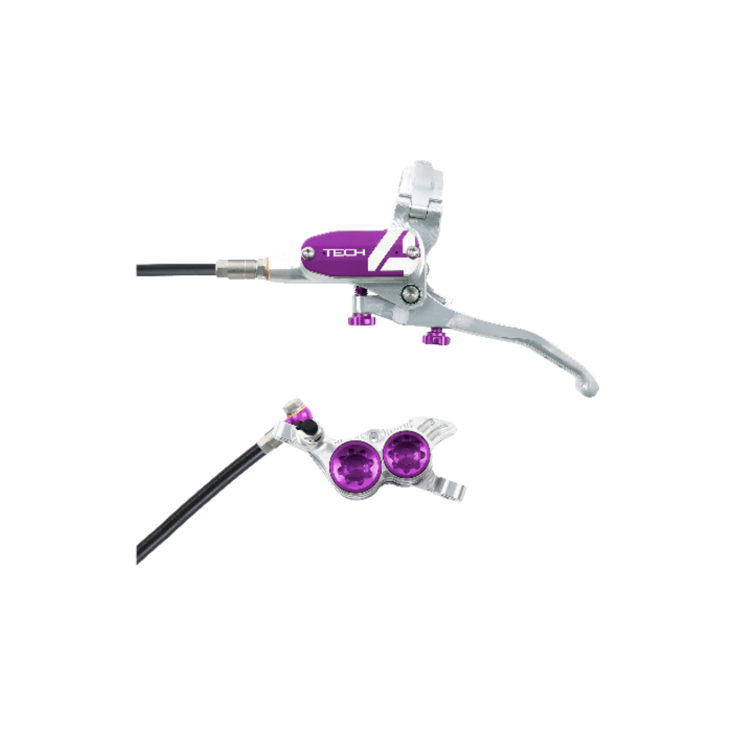 Hope Tech4 V4 Brake - Silver/Purple