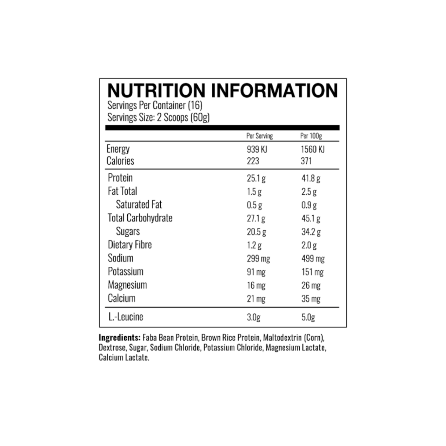 Infinit Nutrition Renew All Natural Vegan Protein Bag - 960g