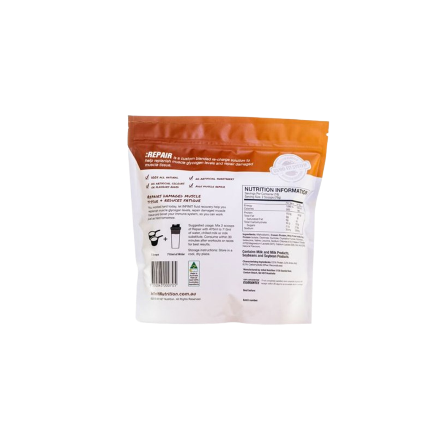 Infinit Nutrition Repair Drink Mix Bag - Chocolate - 1.26kg