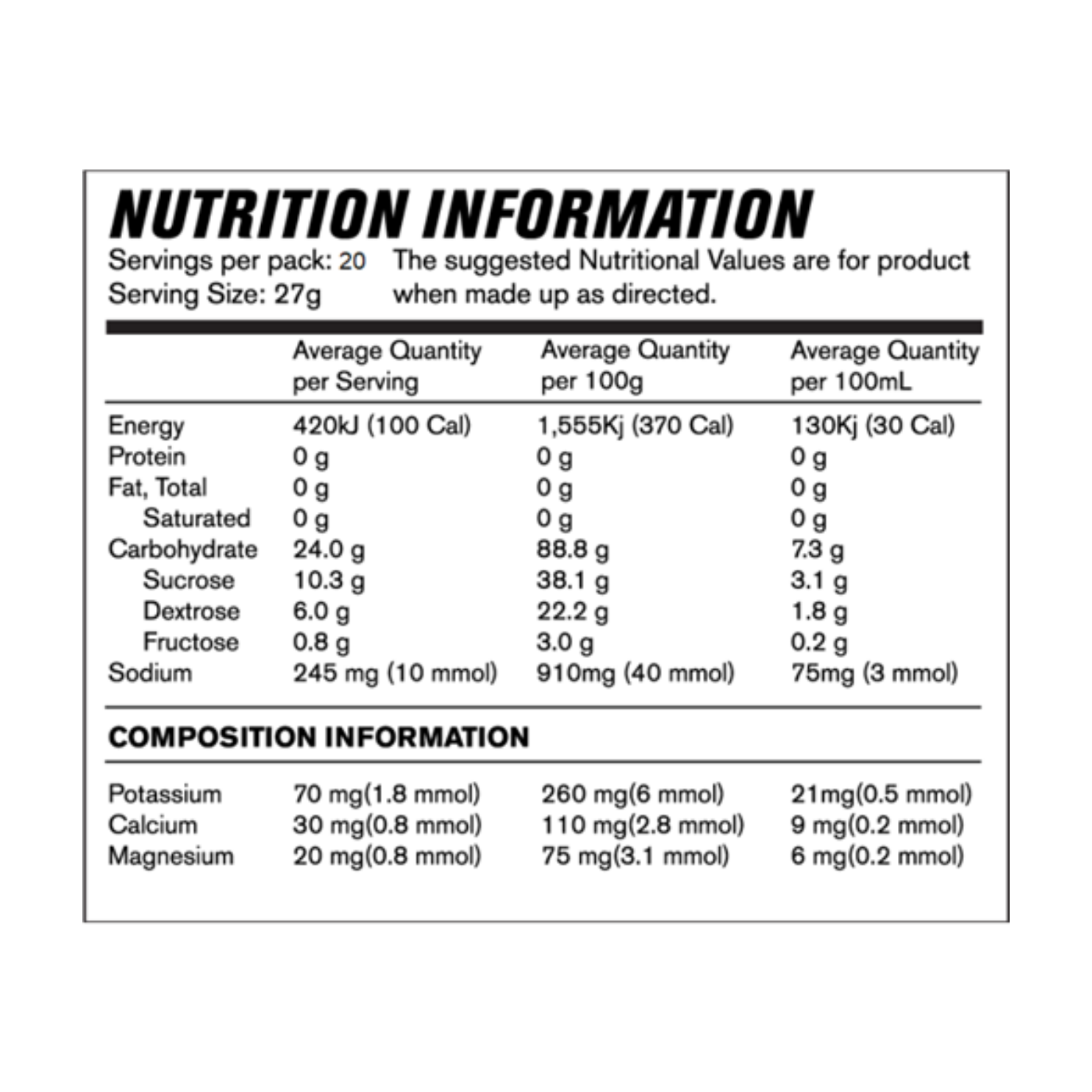 Infinit Nutrition Tempo Run Bag - Apple - 540g