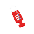 Lazer Lock Cappuccino Lock - Red - White