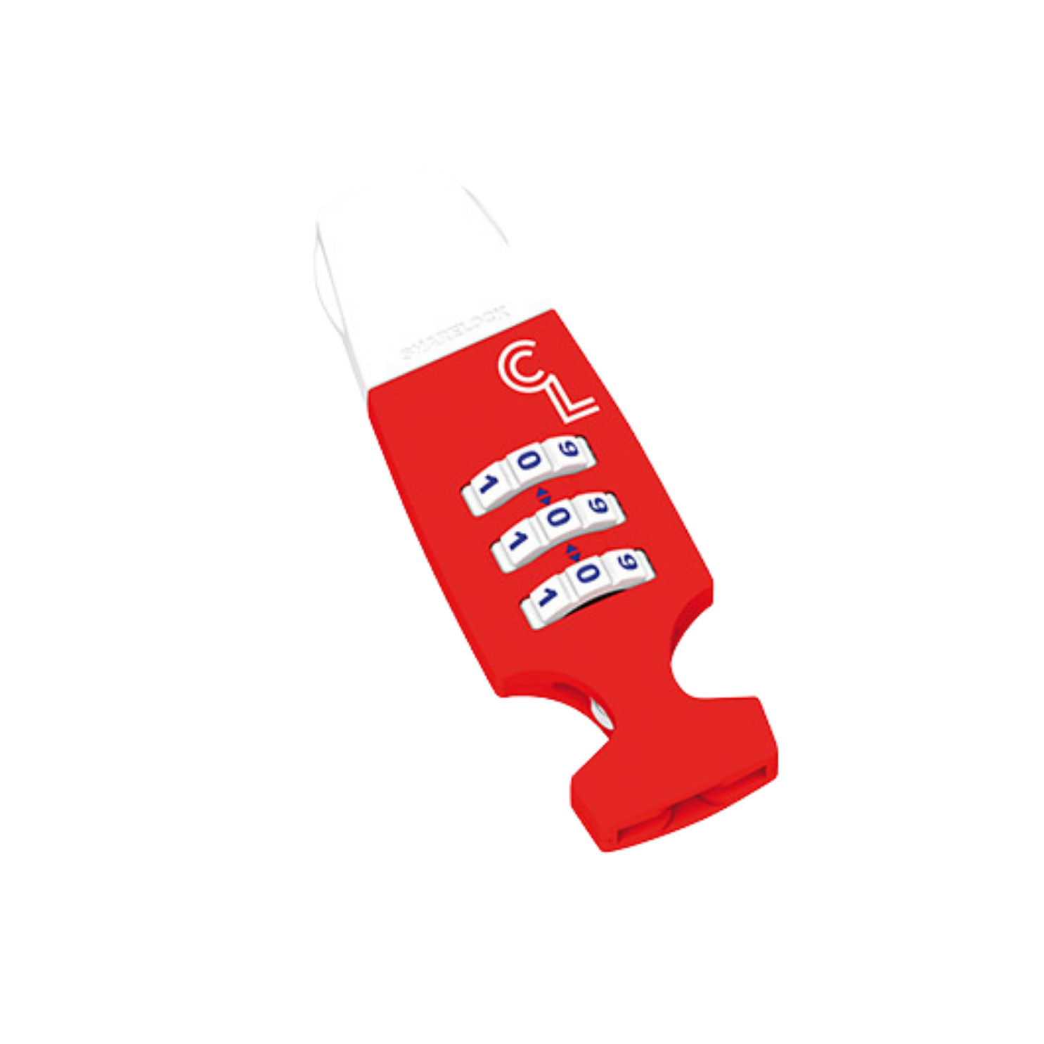 Lazer Lock Cappuccino Lock - Red - White