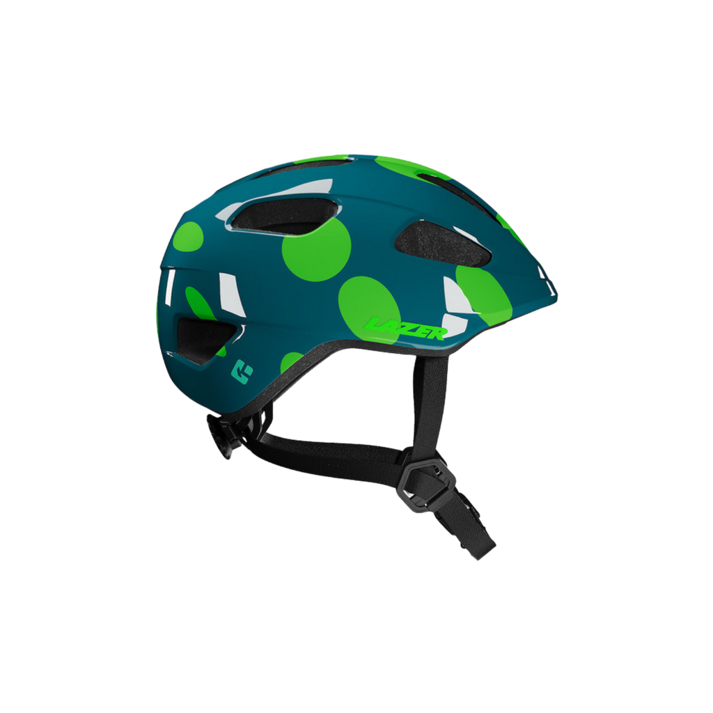 Lazer Nutz 2.0 KinetiCore Kids Helmet - Green Dots
