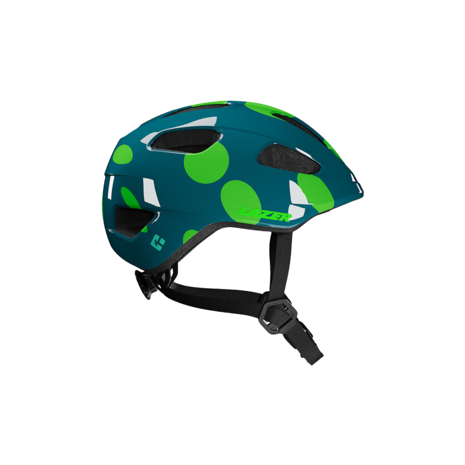 Lazer Nutz 2.0 KinetiCore Kids Helmet - Green Dots