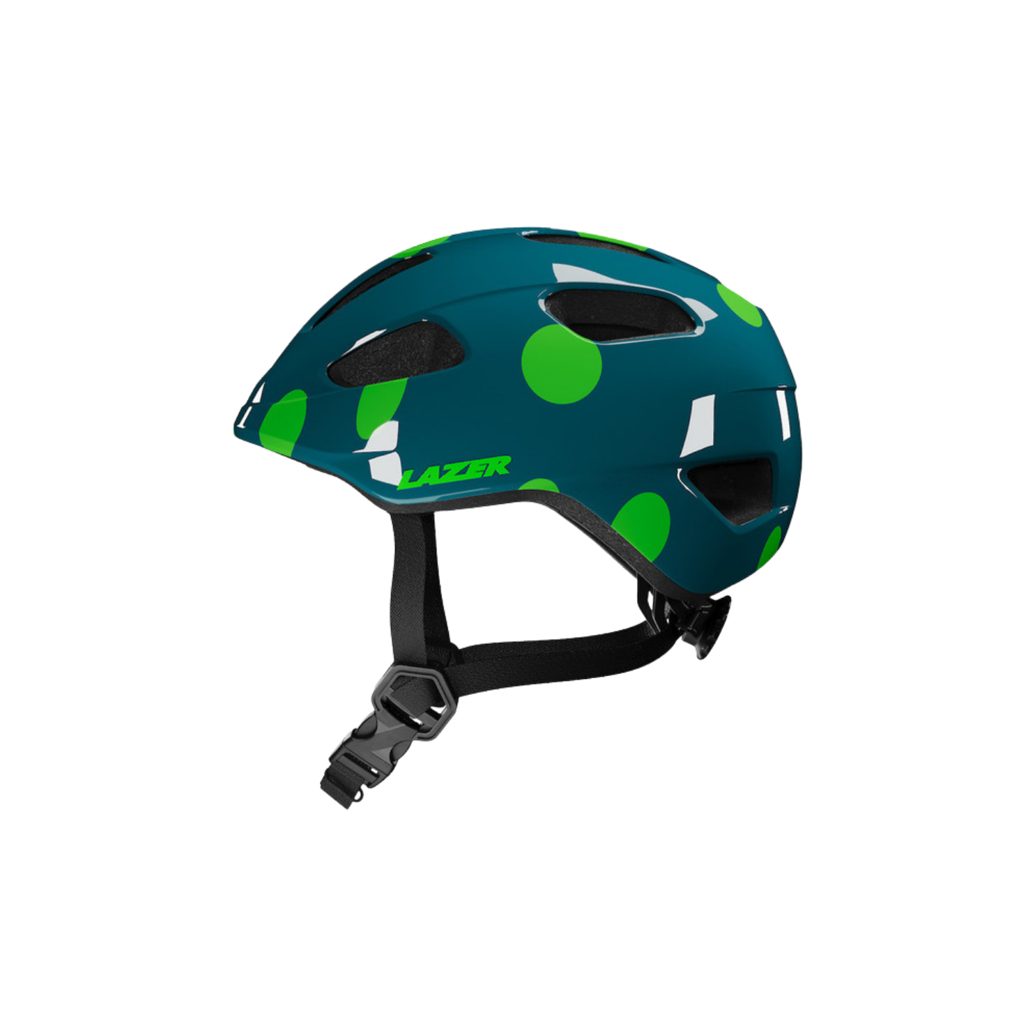 Lazer Nutz 2.0 KinetiCore Kids Helmet - Green Dots
