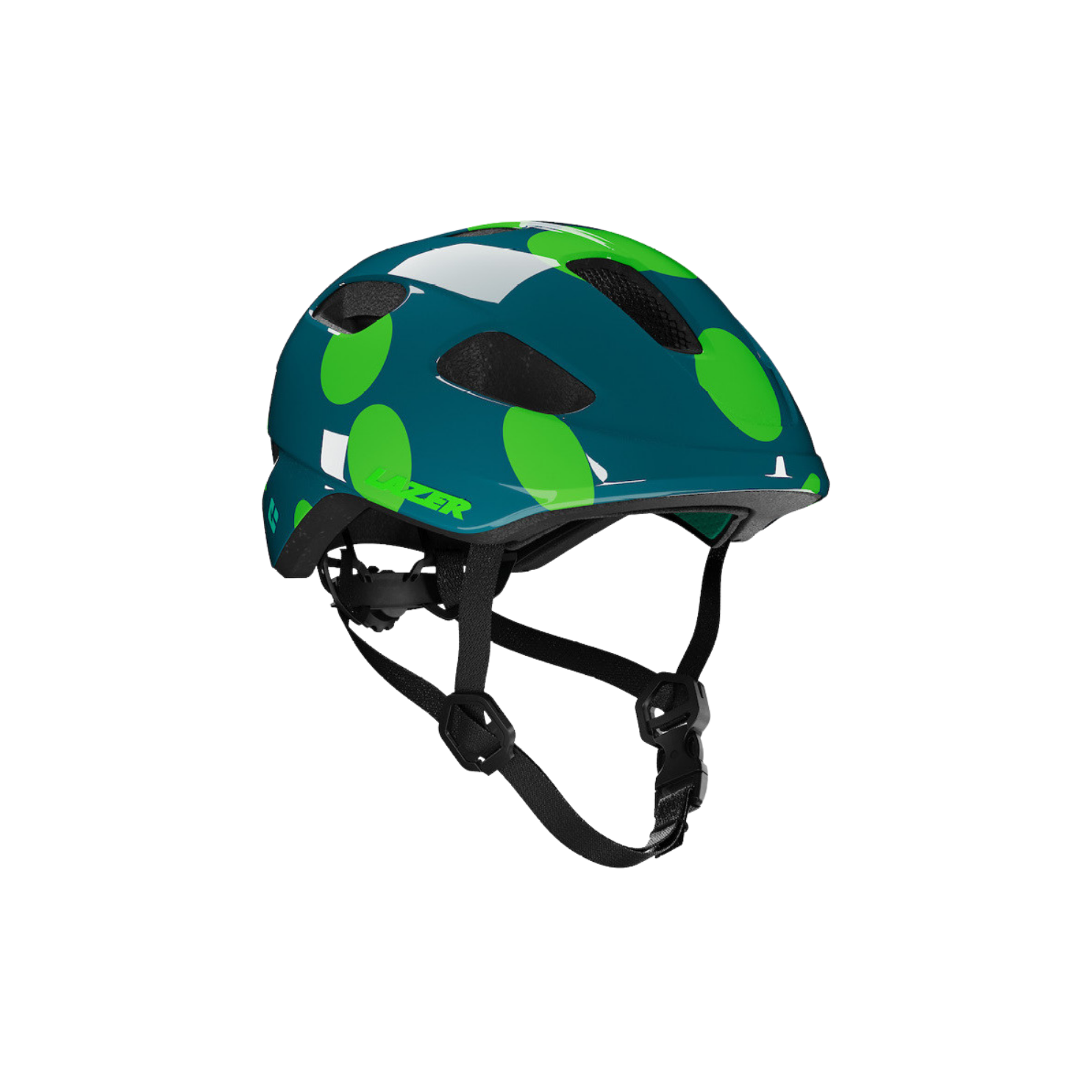 Lazer Nutz 2.0 KinetiCore Kids Helmet - Green Dots