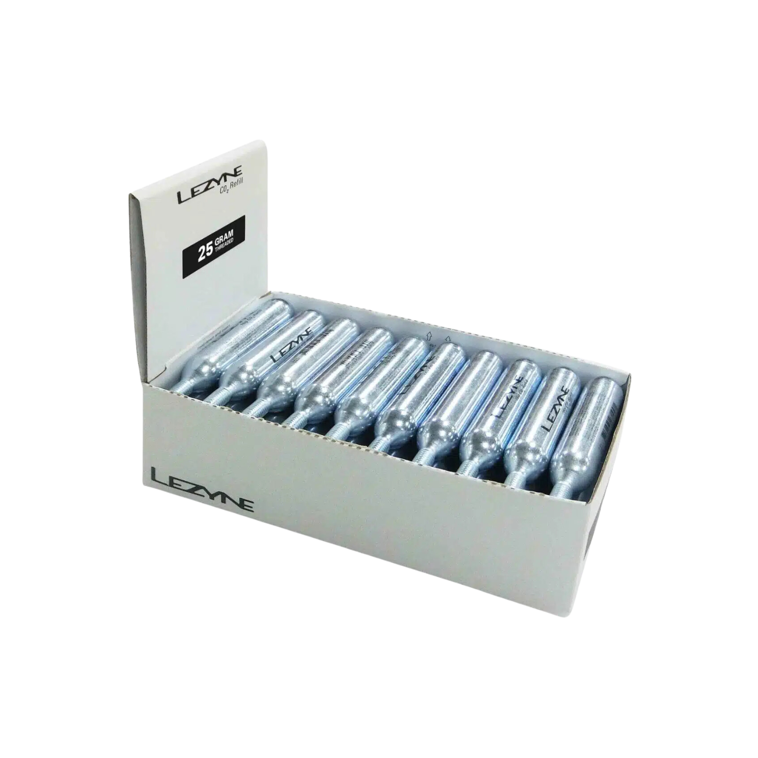Lezyne 25 Gram Co2 Bulk Pack, 30 Pieces - Silver