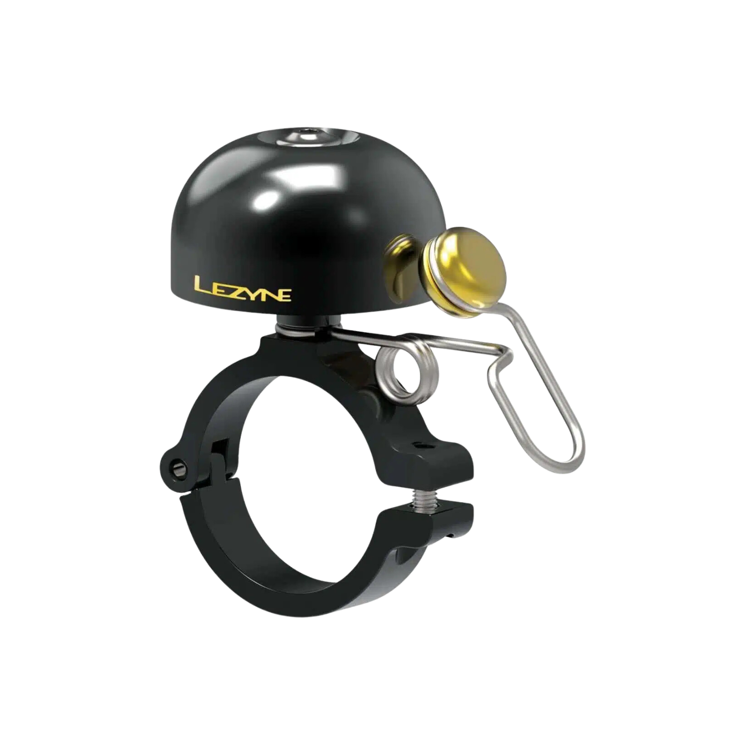 Lezyne Classic Brass Bell, Bolt-On Mount S/S H/Ware - Black / Black