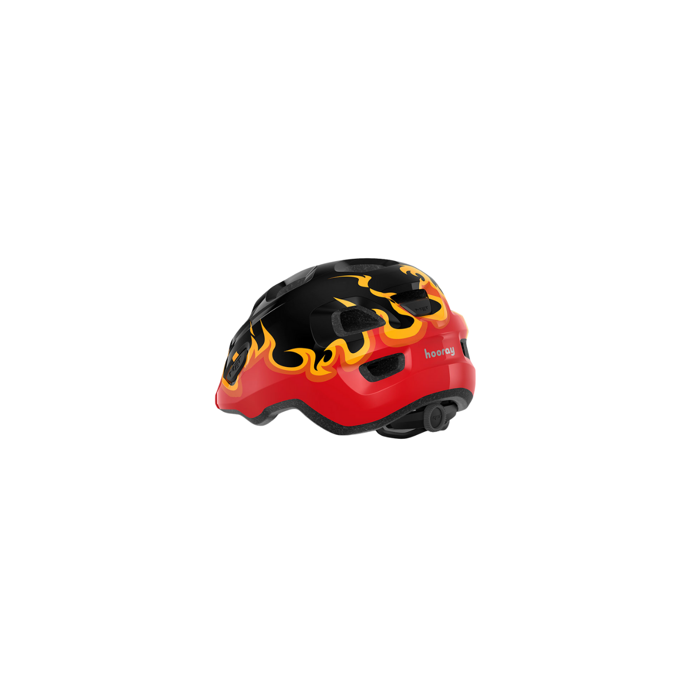 MET Hooray Kids Helmet - Black Flames