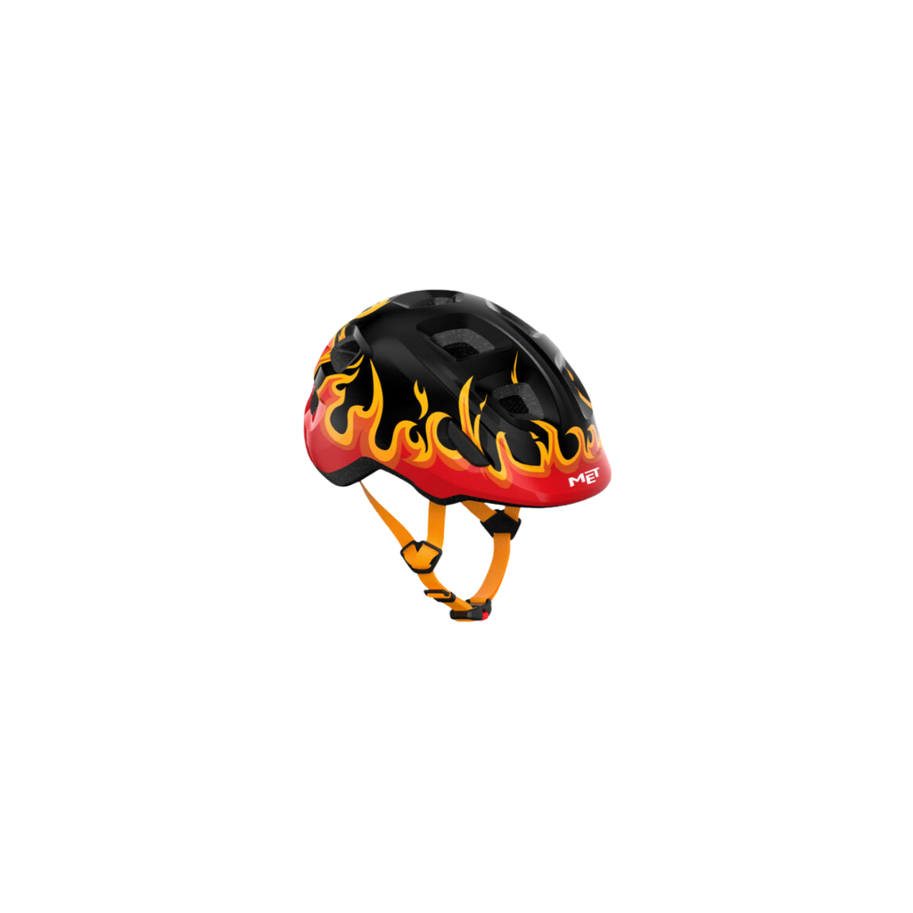 MET Hooray Kids Helmet - Black Flames