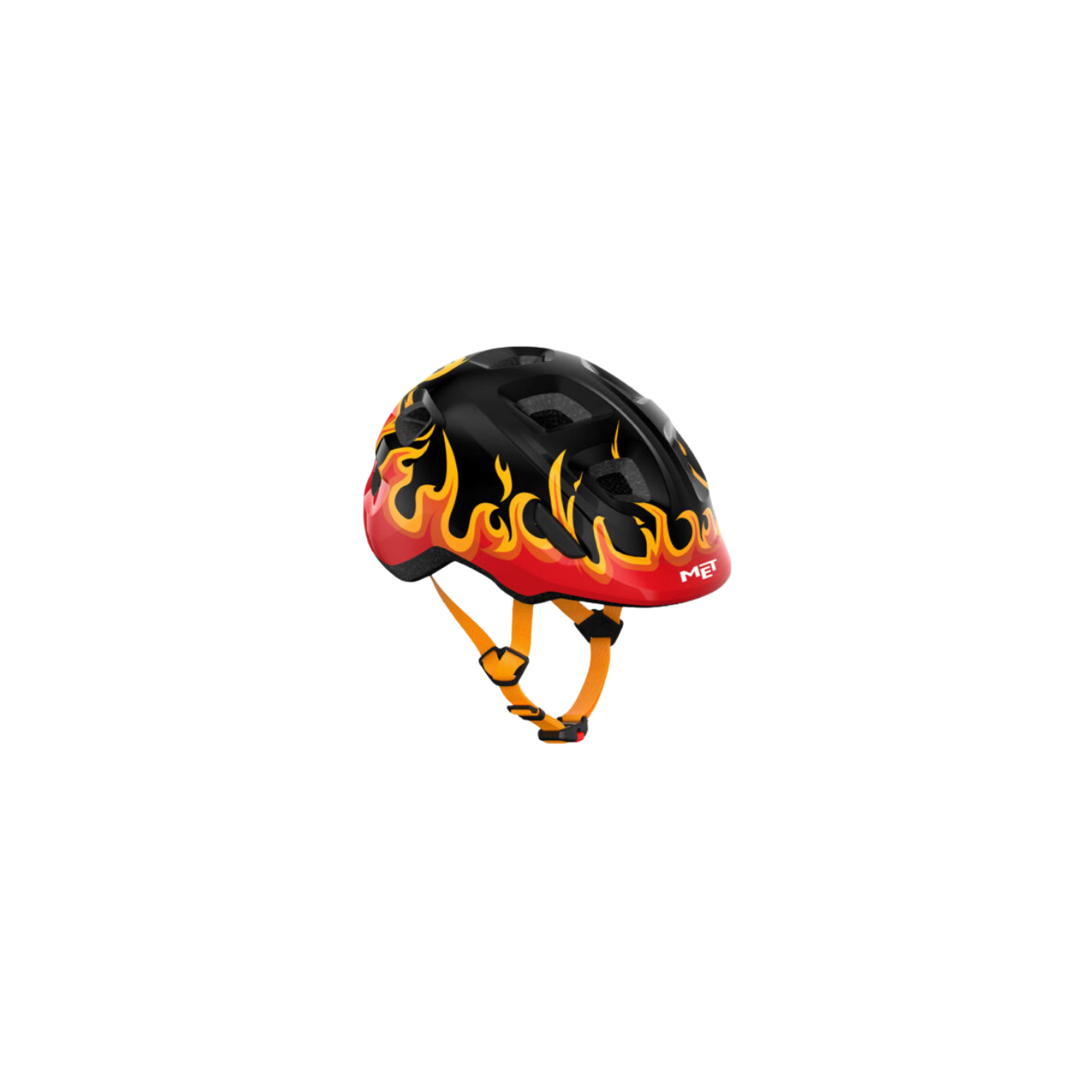 MET Hooray Kids Helmet - Black Flames