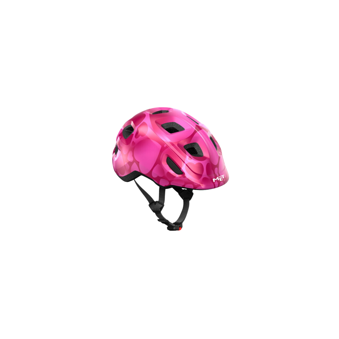 MET Hooray Kids Helmet - Pink Hearts