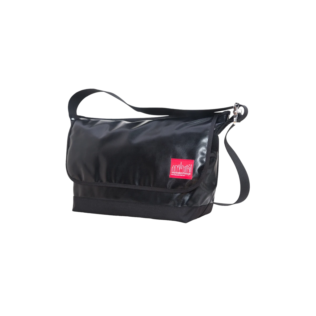Manhattan Portage Vinyl Vintage Messenger Bag - Black