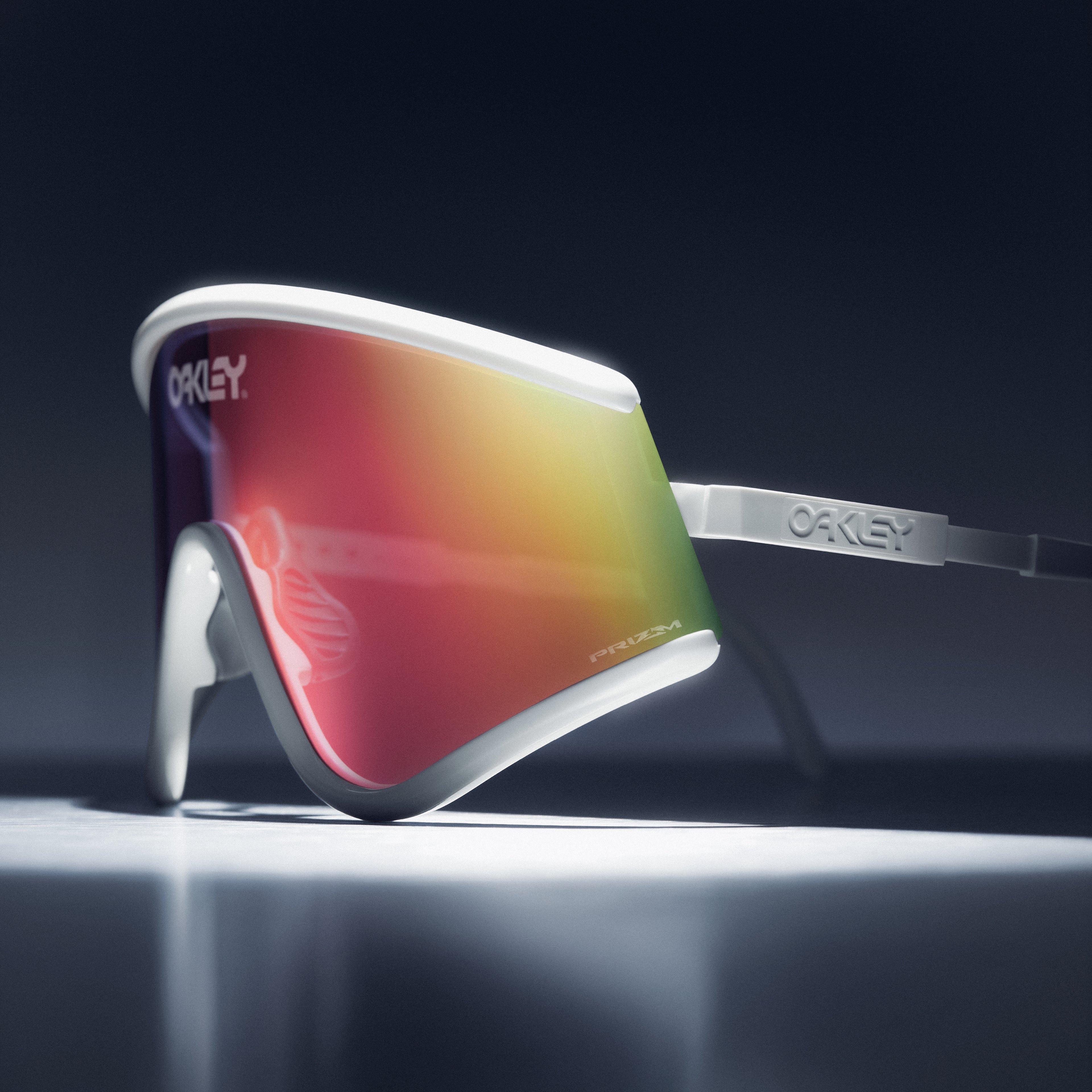 Oakley MUZM 眼罩 - 白色（Prizm 公路镜片）
