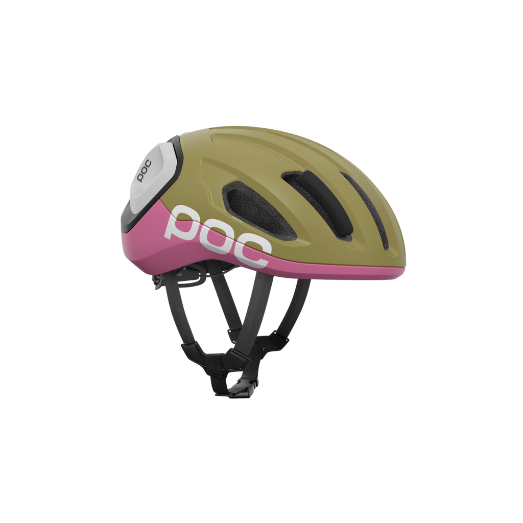 POC Amidal Helmet - Olivine Green Matt/Thulite Pink Matt