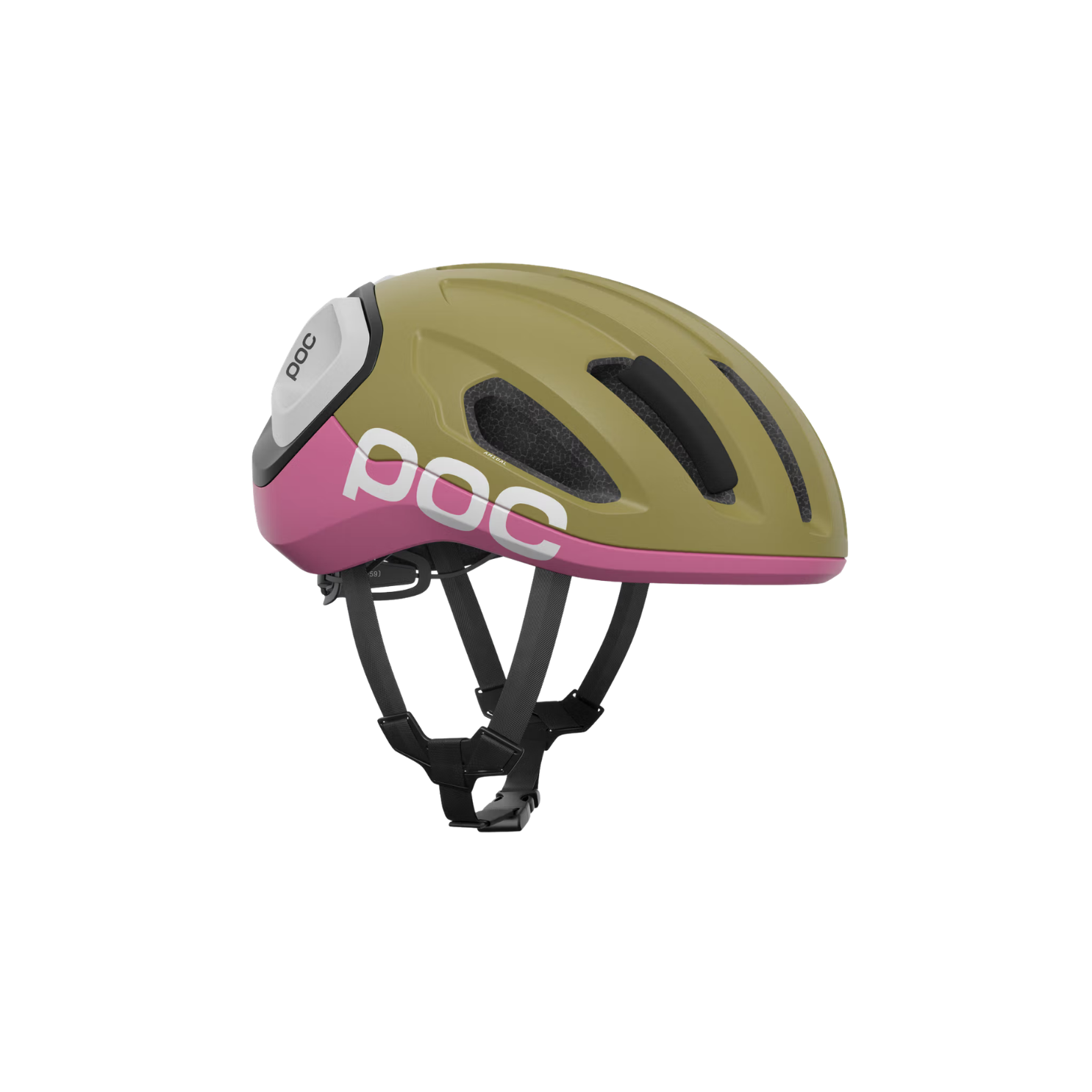 POC Amidal Helmet - Olivine Green Matt/Thulite Pink Matt