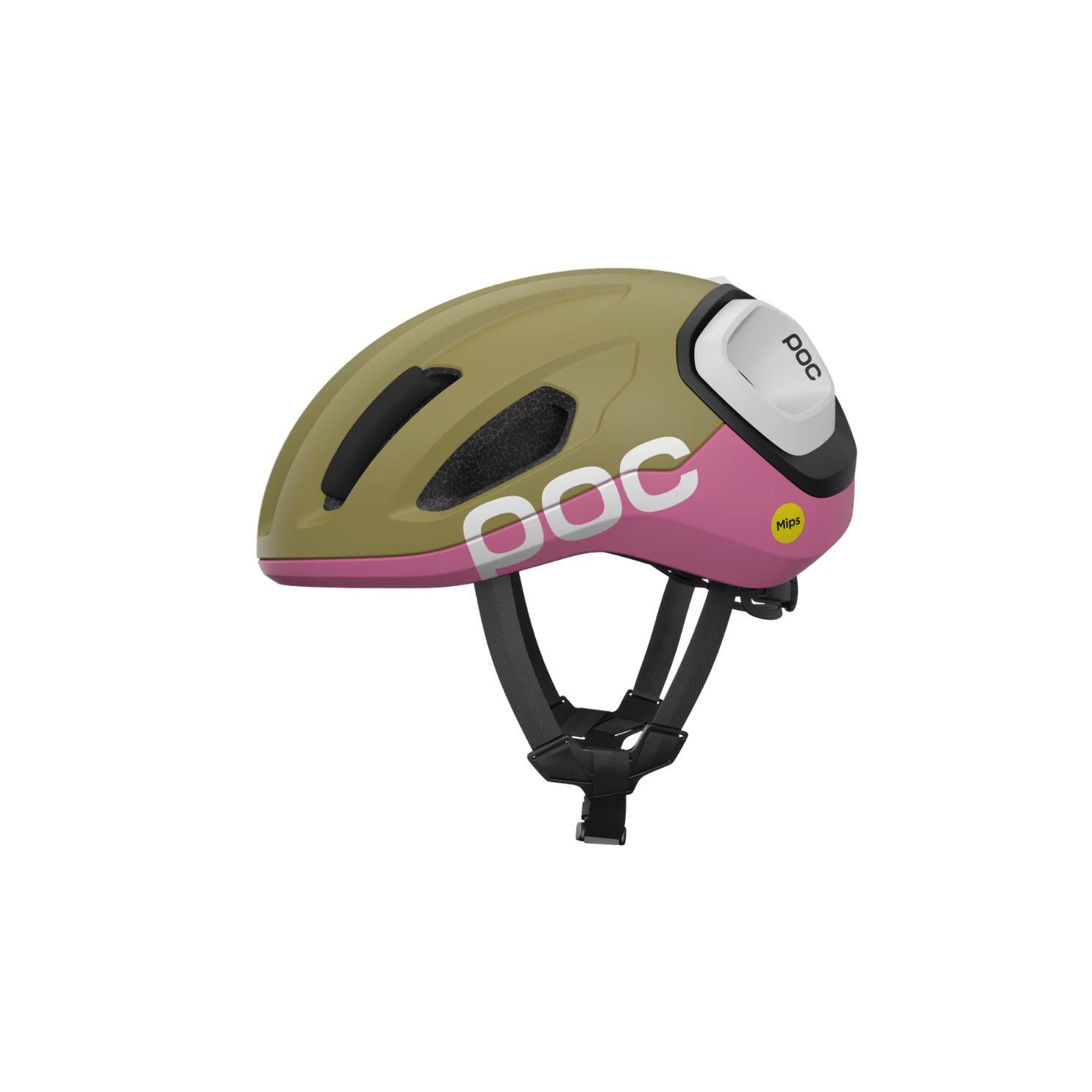 POC Amidal Helmet - Olivine Green Matt/Thulite Pink Matt