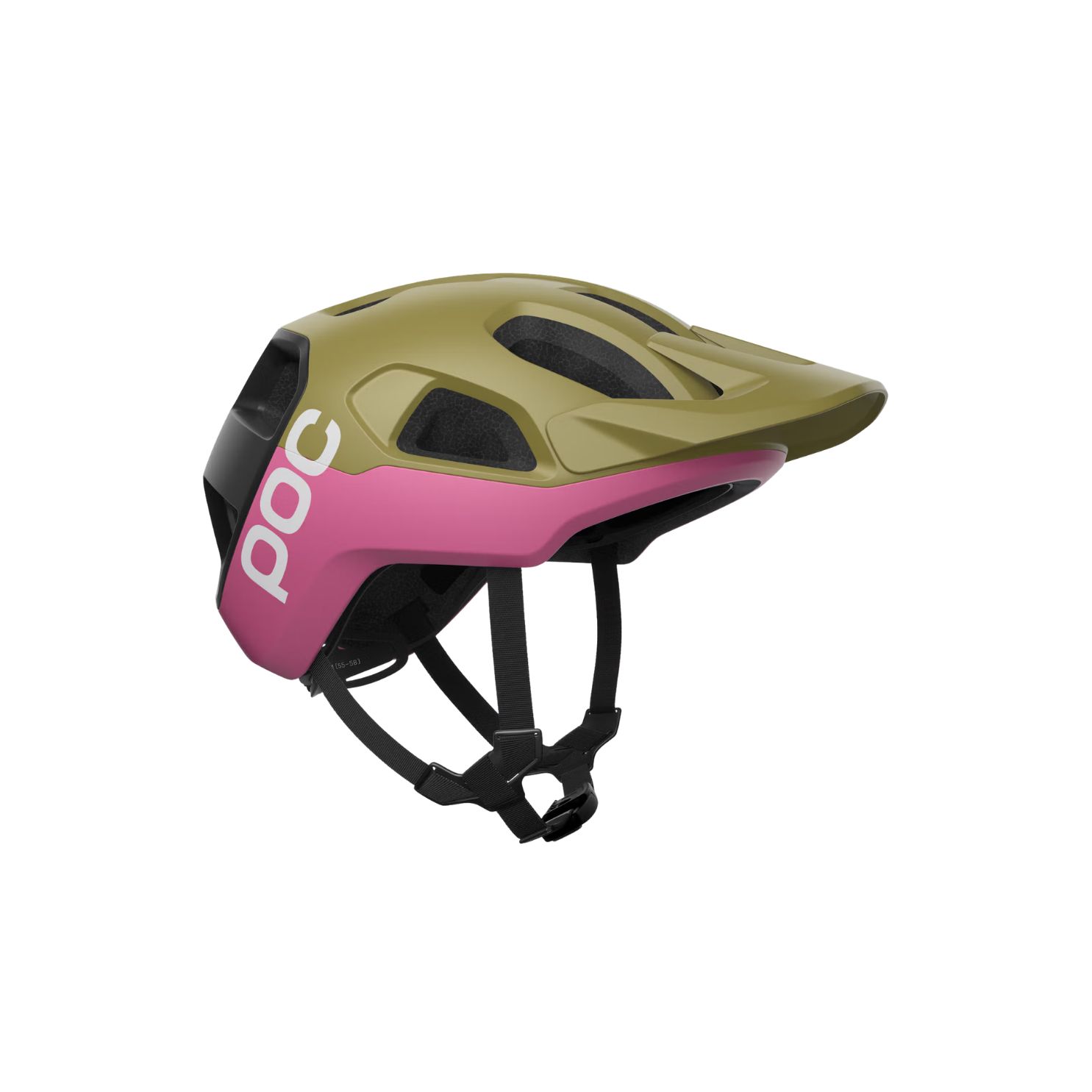 POC Cularis MTB Helmet - Olivine Green Matt/Thulite Pink Matt
