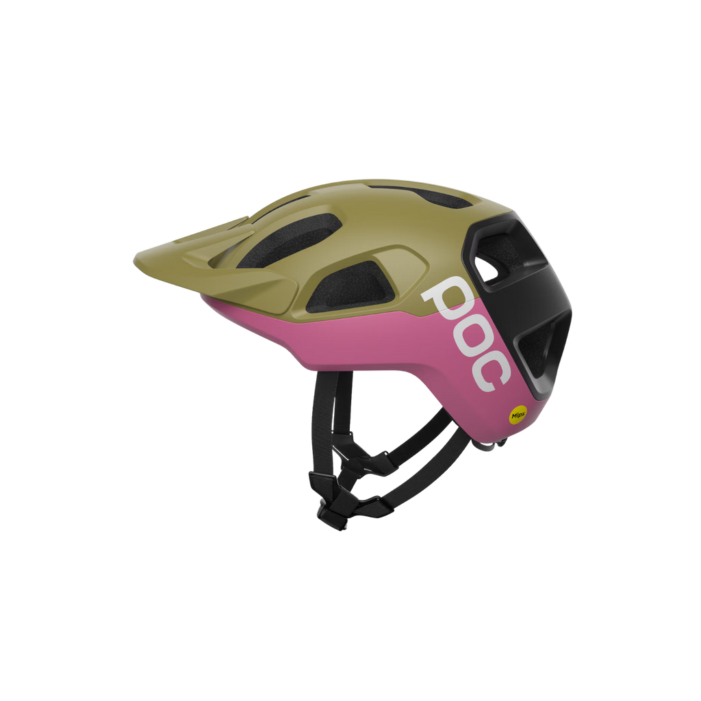 POC Cularis MTB Helmet - Olivine Green Matt/Thulite Pink Matt