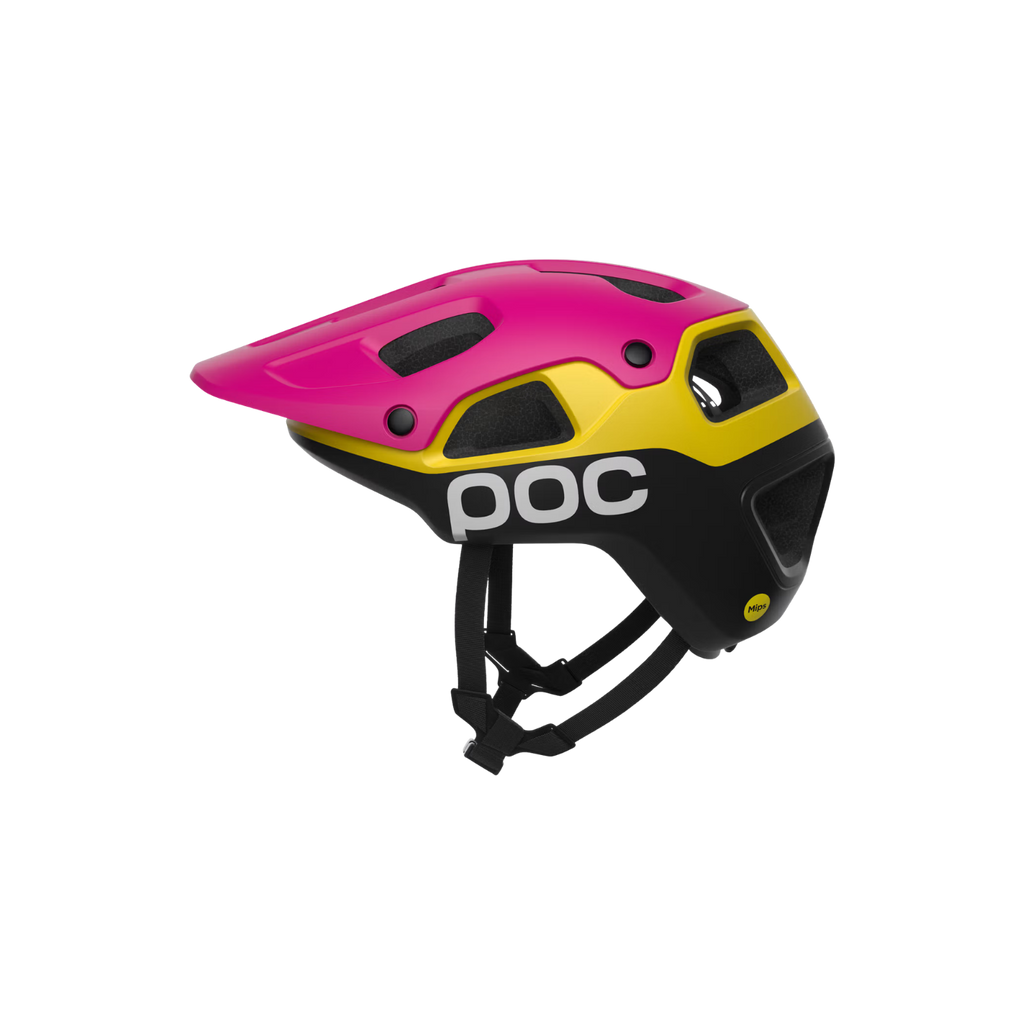 POC Cularis Pure MTB Helmet - Rhos Red Matt/Citrine Yellow Matt