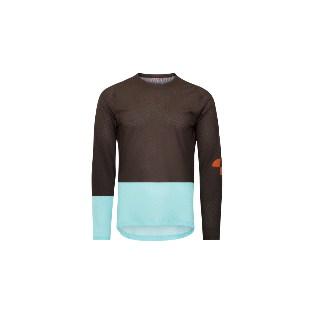 POC Men's Motion Air Long Sleeves MTB Jersey - Bronzite Brown/Lazurite Blue