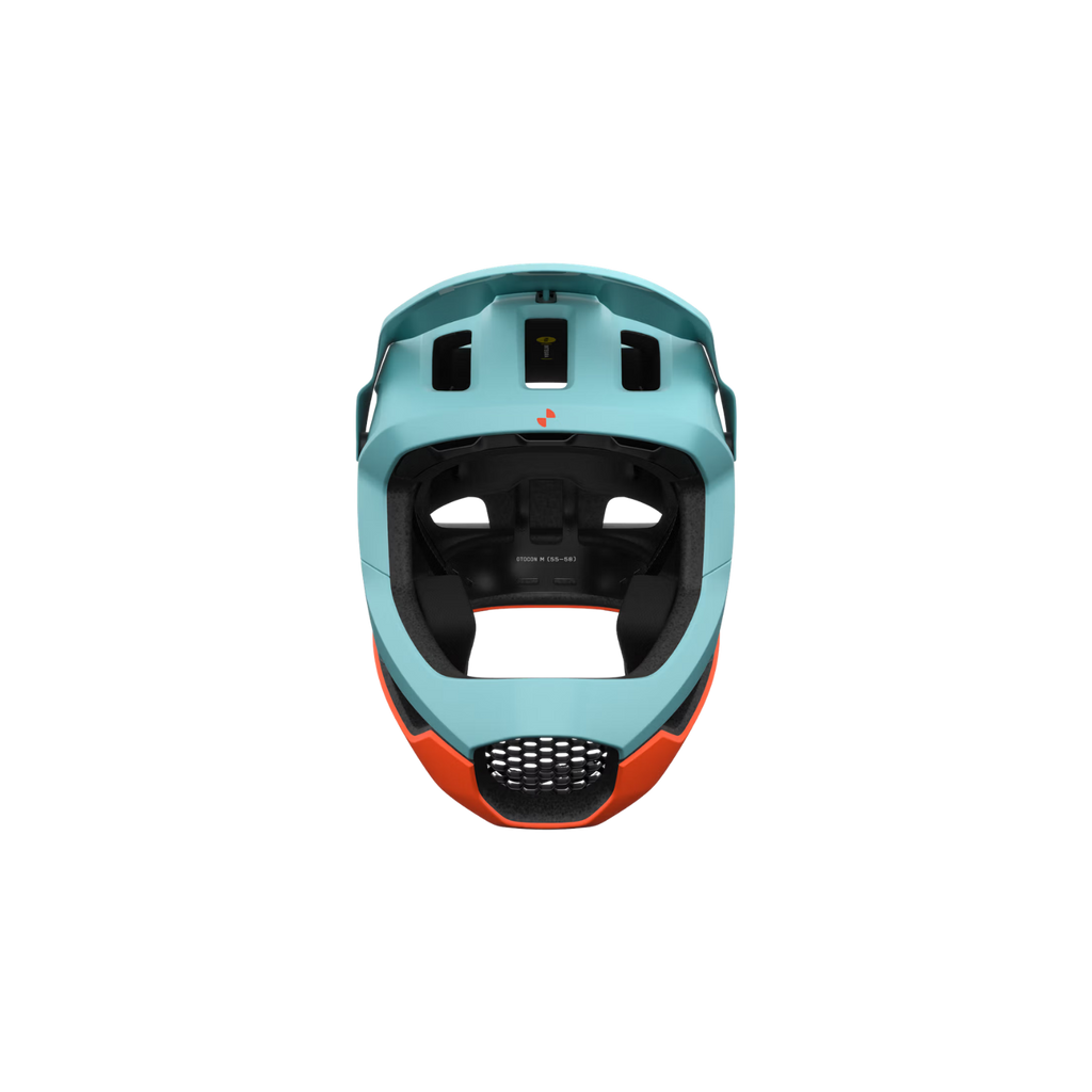 POC Otocon Race MIPS MTB Helmet - Indicolite Blue Matt/Carnelian Orange Matt