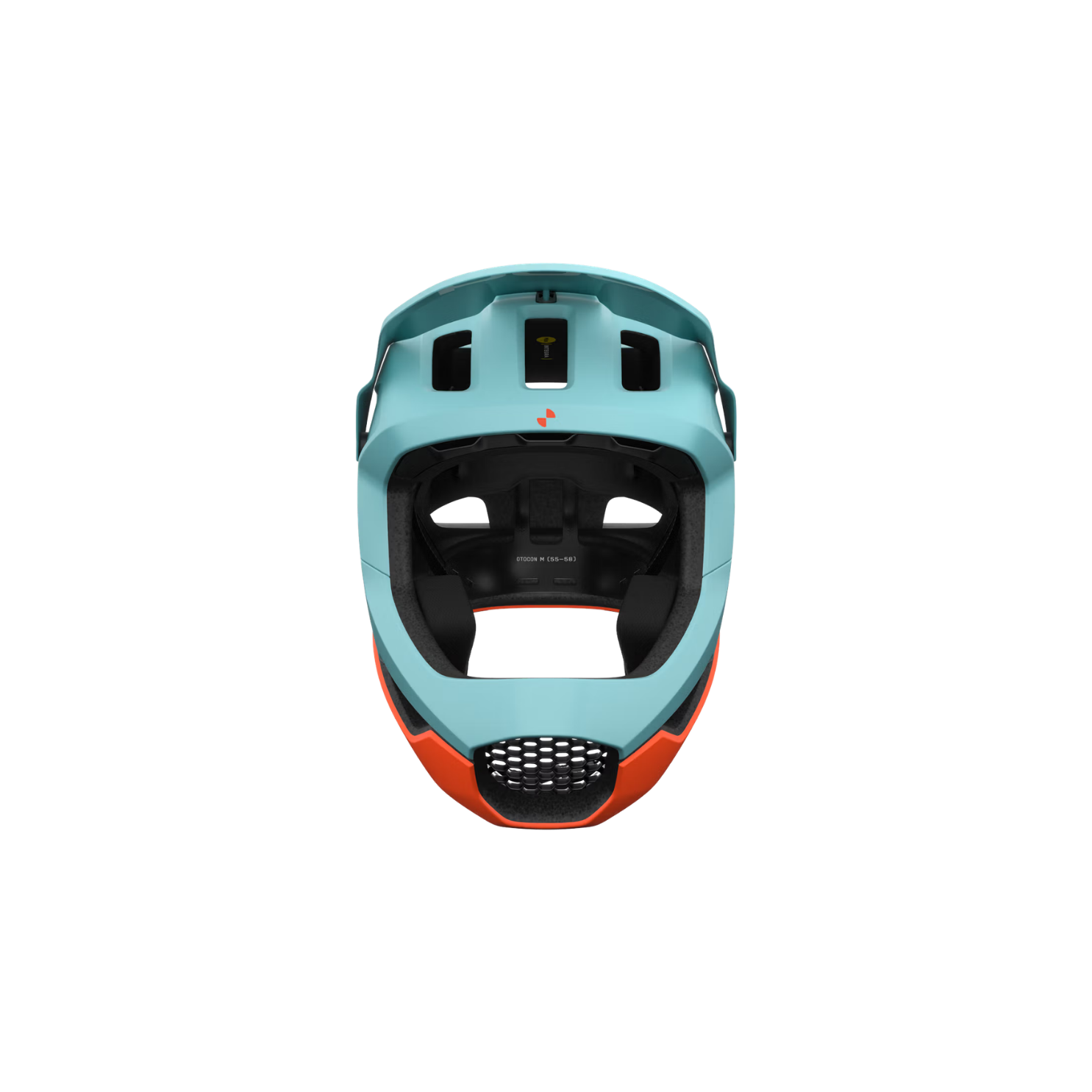 POC Otocon Race MIPS MTB Helmet - Indicolite Blue Matt/Carnelian Orange Matt