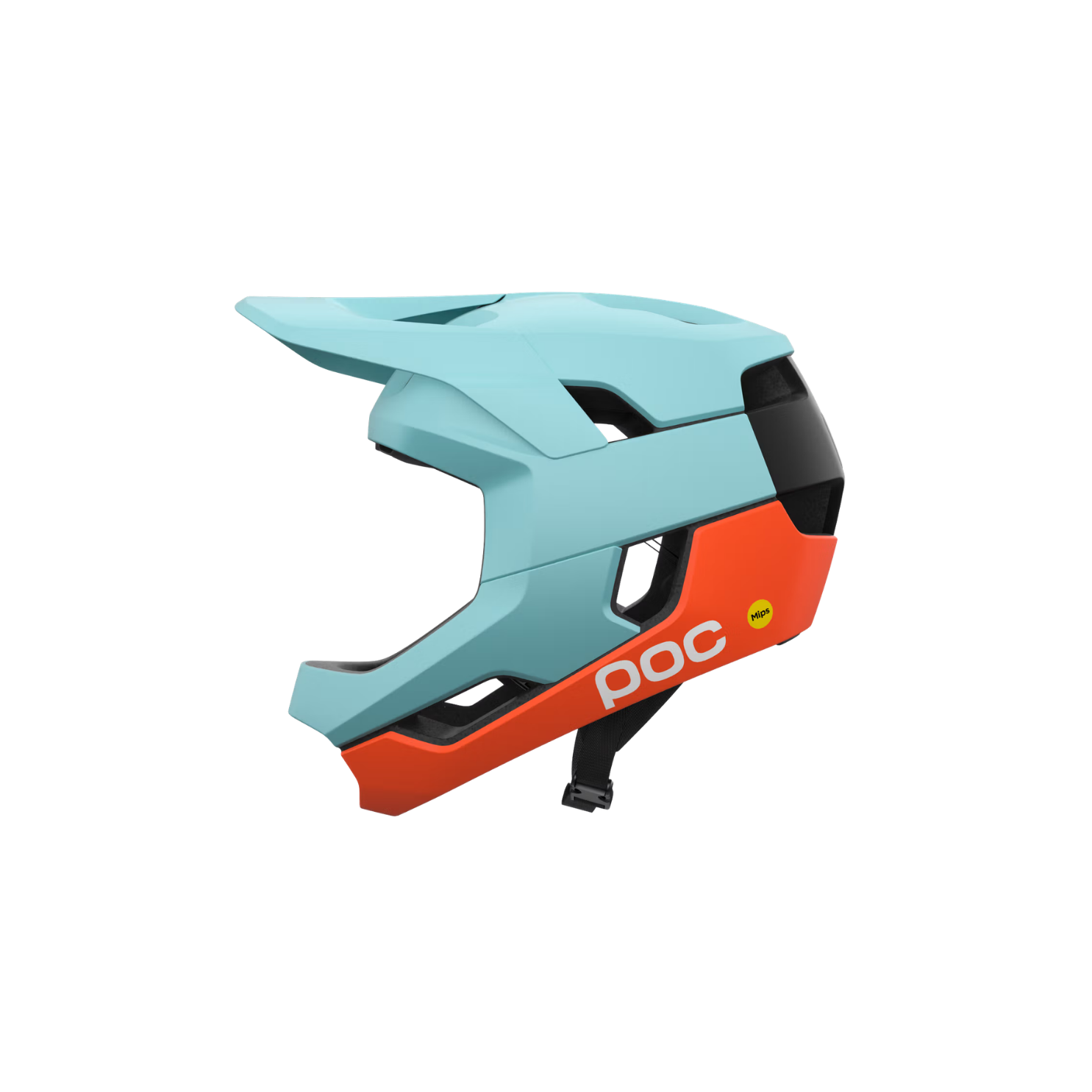 POC Otocon Race MIPS MTB Helmet - Indicolite Blue Matt/Carnelian Orange Matt