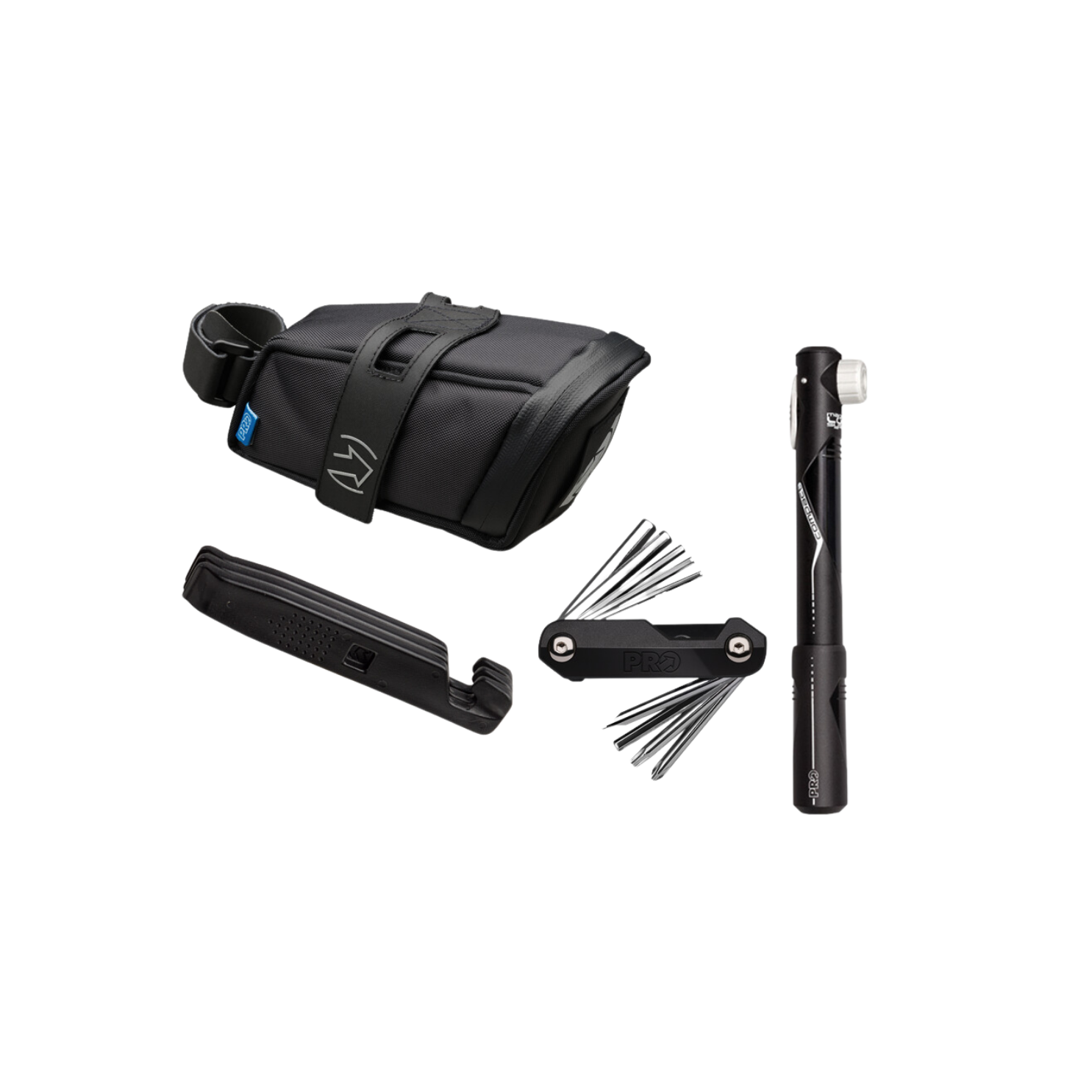 Pro Combipack - 中型马鞍包迷你打气筒轮胎撬棒迷你工具 10 功能