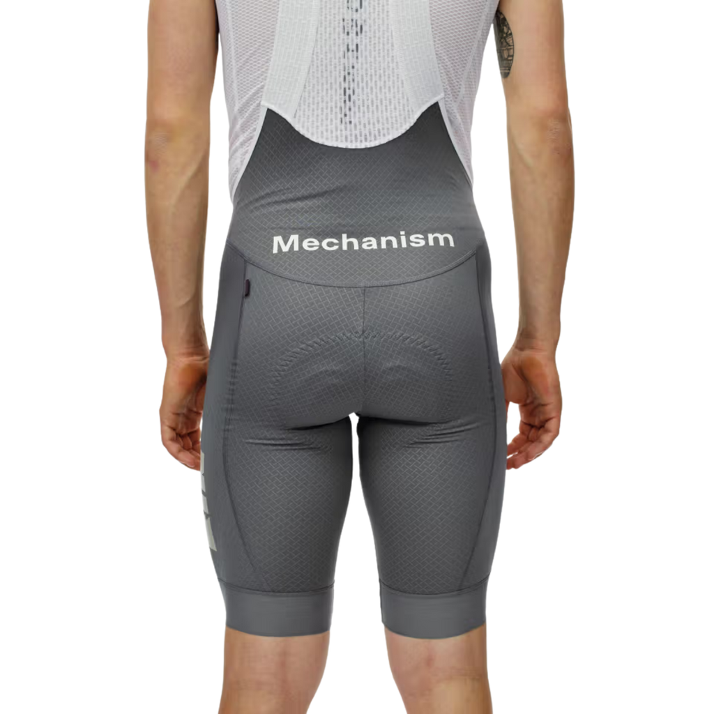 Pas Normal Studios Mechanism 2.0 Logo Bibs - "Road to Nowhere" Medium Grey