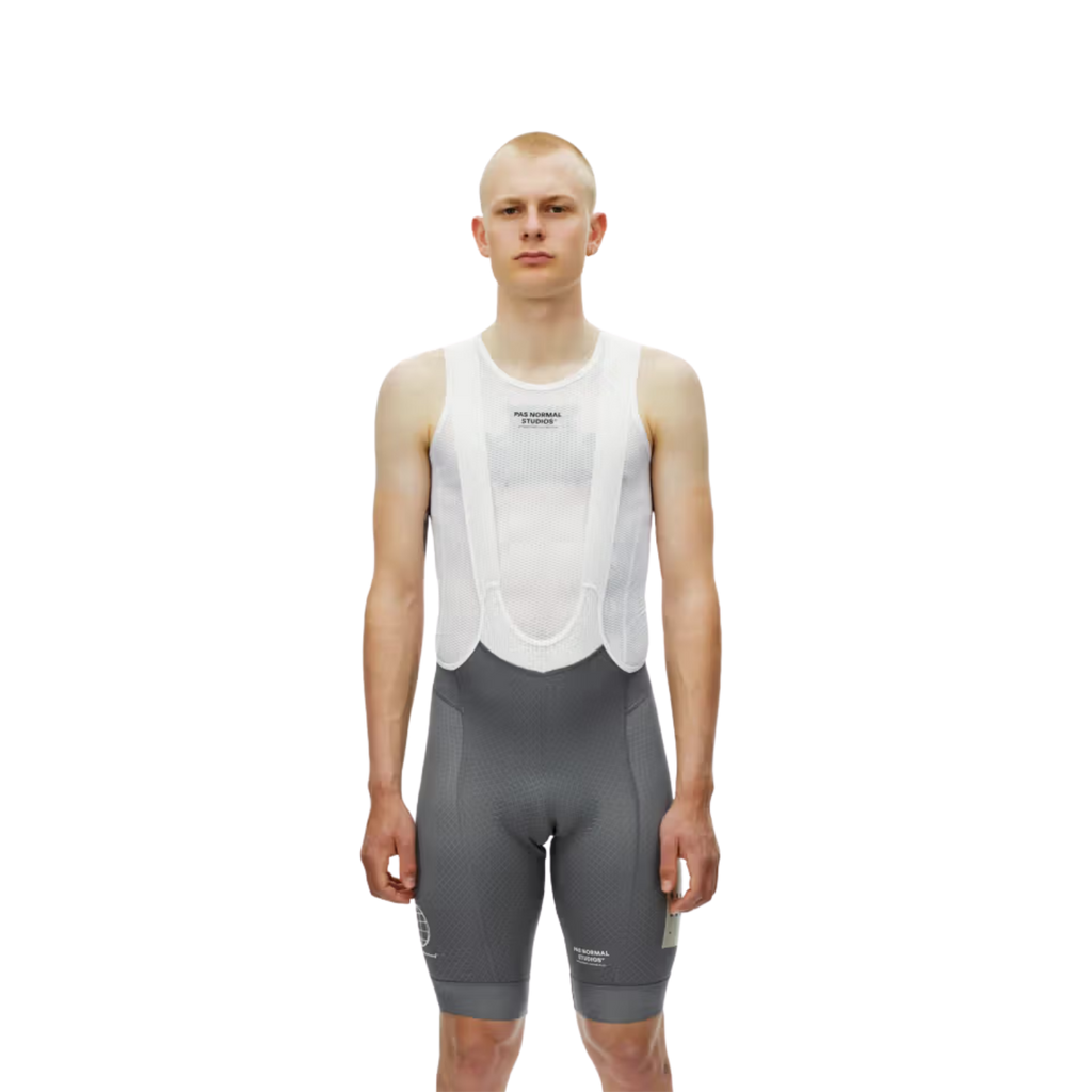 Pas Normal Studios Mechanism 2.0 Logo Bibs - "Road to Nowhere" Medium Grey