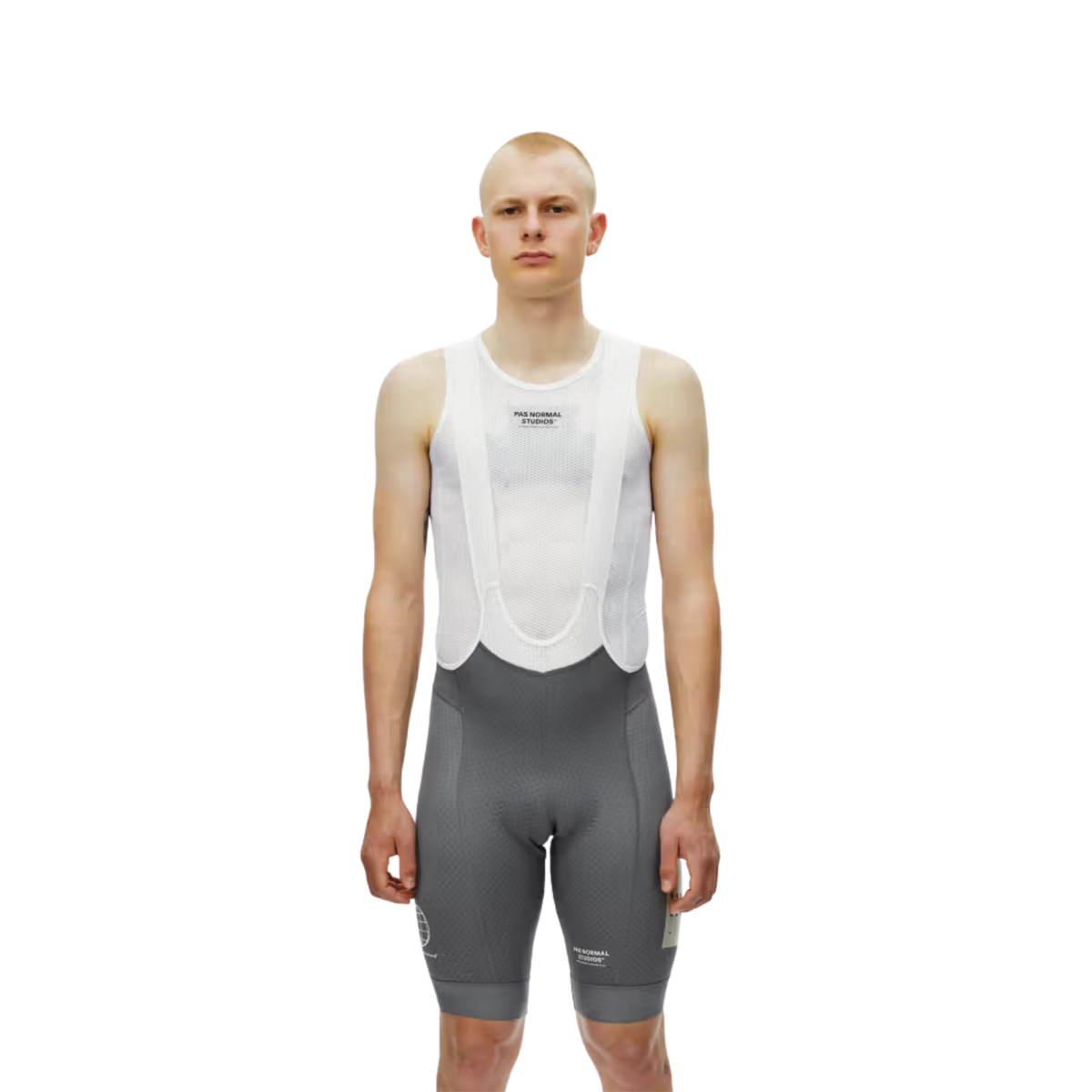 Pas Normal Studios Mechanism 2.0 Logo Bibs - "Road to Nowhere" Medium Grey