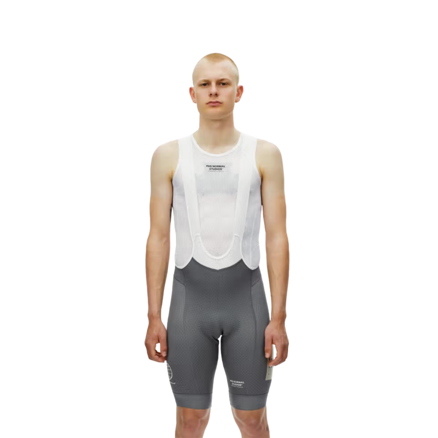 Pas Normal Studios Mechanism 2.0 Logo Bibs - "Road to Nowhere" Medium Grey