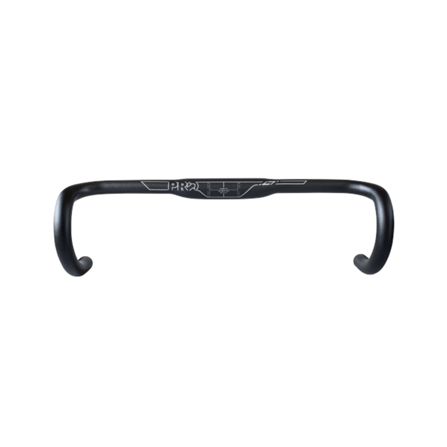 PRO Road Bar LT Compact Ergo Flat Top Black 42cm 31.8mm Drop 125 Reach 70