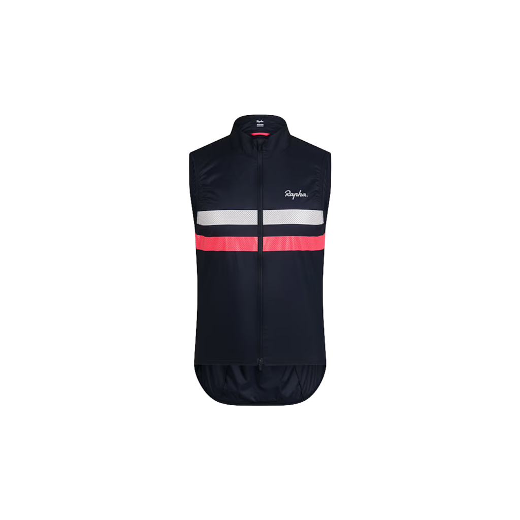 Rapha Men's Brevet Gilet - Dark Navy/Hi-Vis Pink