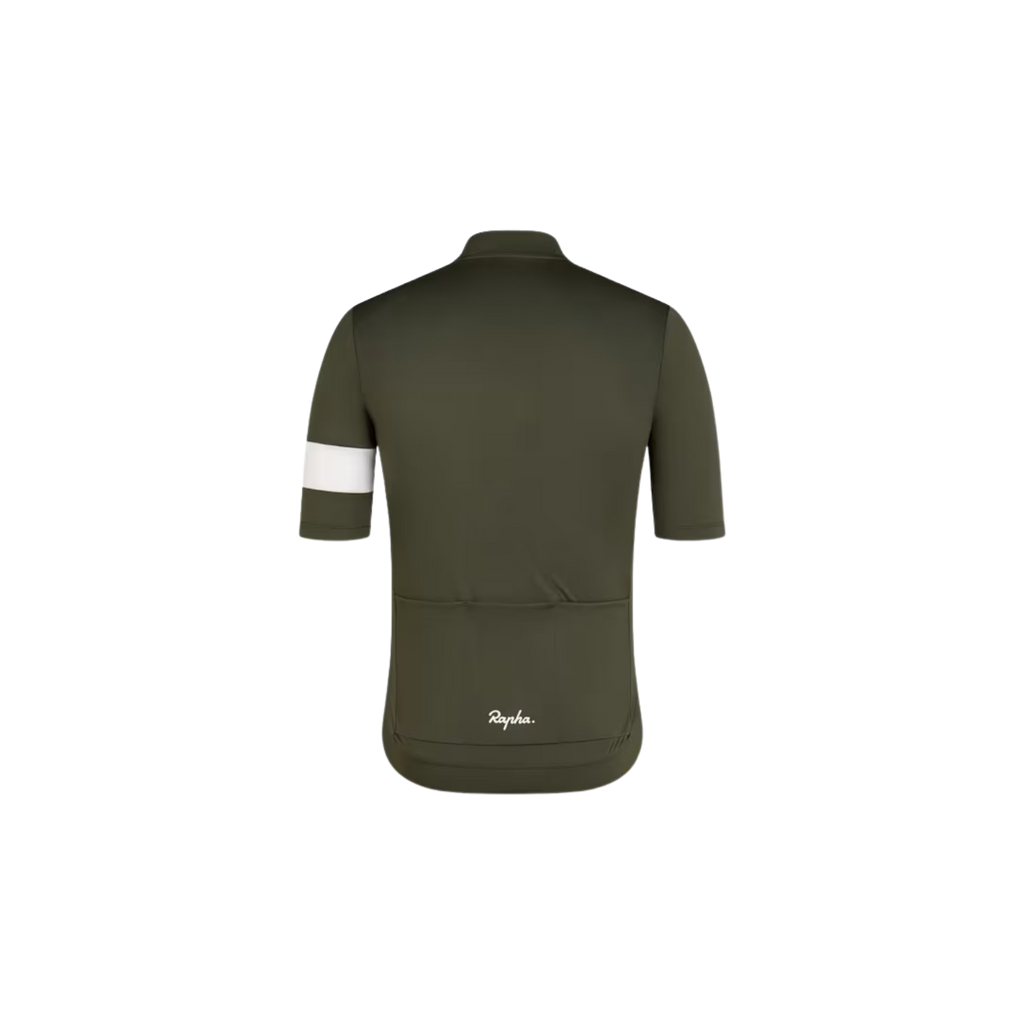 Rapha Men's Core Jersey - Dark Green/White