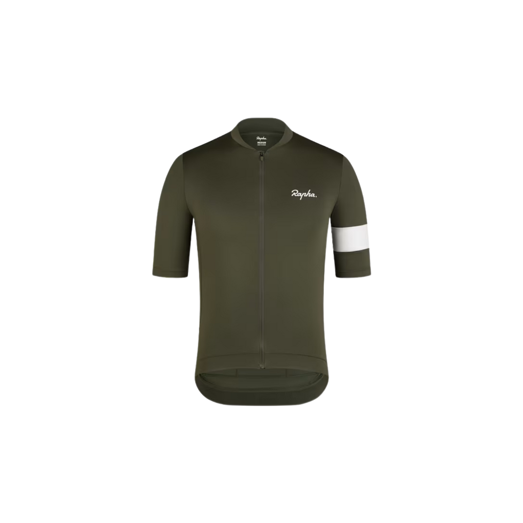 Rapha Men's Core Jersey - Dark Green/White