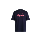 Rapha Men's Logo T-Shirt - Dark Navy/High-Vis Pink