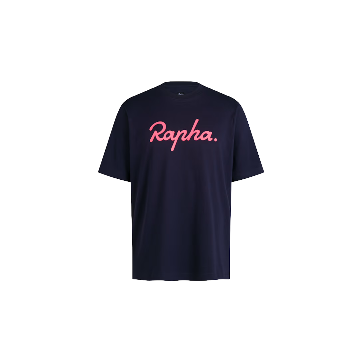 Rapha Men's Logo T-Shirt - Dark Navy/High-Vis Pink