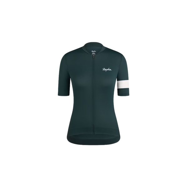 Rapha Women’s Core Jersey Rapha Women's Core Lightweight Jersey - Forest Green/White – CCACHE